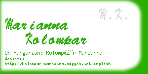 marianna kolompar business card